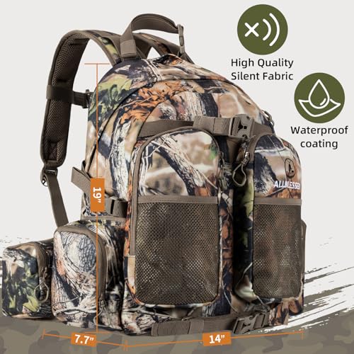 Hunting Backpack for Men Camo Hunting Day Pack for Rifle Bow 35L