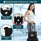 Compact 2-in-1 Travel Blanket Pillow for Airplane Flight, Black