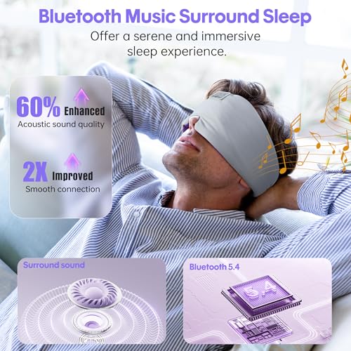 Ice Silk Sleep Headphones with Bluetooth Mask