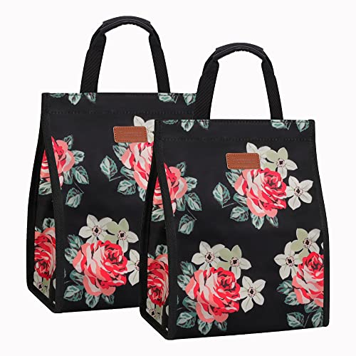 Lunch Bags for Women Insulated Reusable Lunch Tote with Internal Pocket