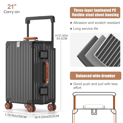 Aluminium Frame Carry on Luggage with Smooth Jelly Wheels