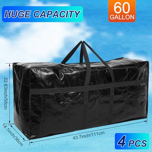 4 Pcs 60 Gallon Extra Large Moving Bags Heavy Duty Storage Bag (4 Count)