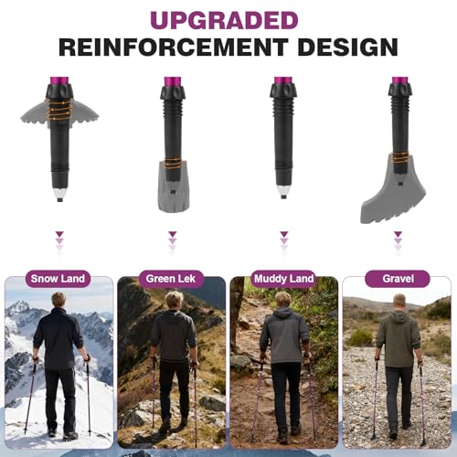 Hiking Poles Collapsible Aluminum Alloy 7075 Hiking Sticks