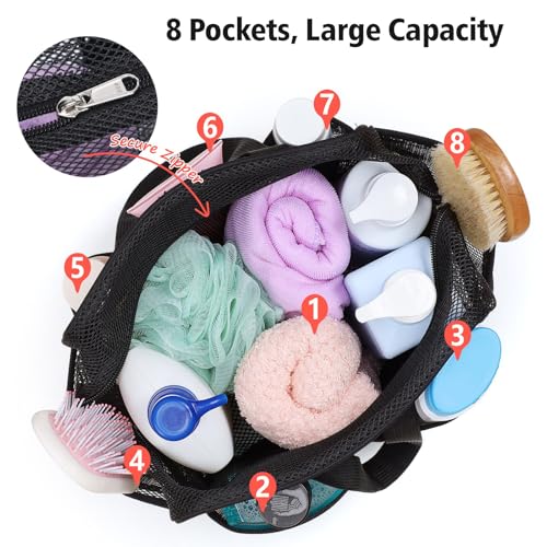 Mesh Shower Caddy Portable with Zipper