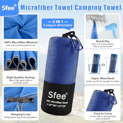 2 Pack Microfiber Travel Towel