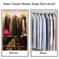 Hanging Garment Bag Breathable Clothes Covers with Zip (12 Count)
