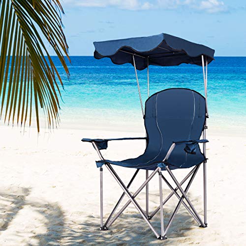 Camping Chair with Canopy Shade