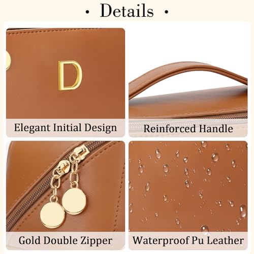Initial Makeup Bag Personalized Gift for Women Teen Girls
