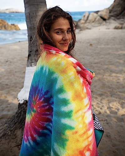 Microfiber Beach Towel Waffle for Adults with Bag