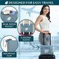 Compact 2-in-1 Travel Blanket Pillow for Airplane Flight, Blue