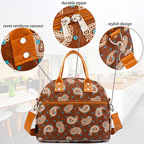 Insulated Lunch Bag With Shoulder Strap for Women