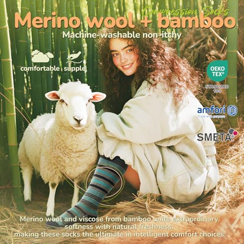 Merino Wool Compression Socks for Women 15