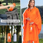 Extra Thick Hooded Rain Poncho Double Layer Waterproof Raincoat Jacket for Men Women Adults