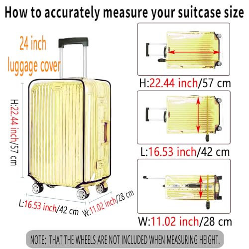 24 Inch Waterproof Clear Suitcase Cover