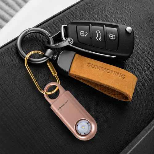 130db Personal Safety Alarm with Ultra Bright Strobe Light. Rose Gold