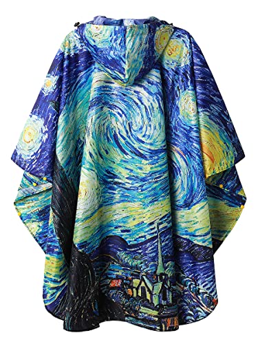 Adults Rain Poncho Waterproof Raincoat Hood with Pocket