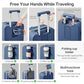 Large Checked Luggage with Cup Phone Holder and Charger Hard Shell Suitcases with Spinner Wheels