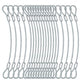 1/8"(3mm) Wire Diam Stainless Steel Cable Eyelets Loops Short Rope Lanyard Safety Tether Chain Lock with Vinyl Coated Cover, 15Pcs 8" Long Clear (15 Count)