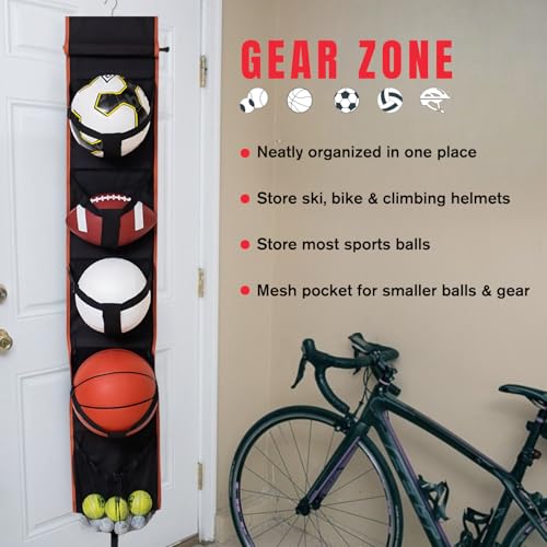 Vintage Hanging Sports Equipment Organizer