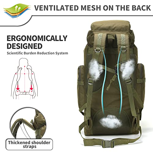 70L Camping Hiking Backpack Tactical Backpack Military Molle Rucksack Backpack for Outdoor