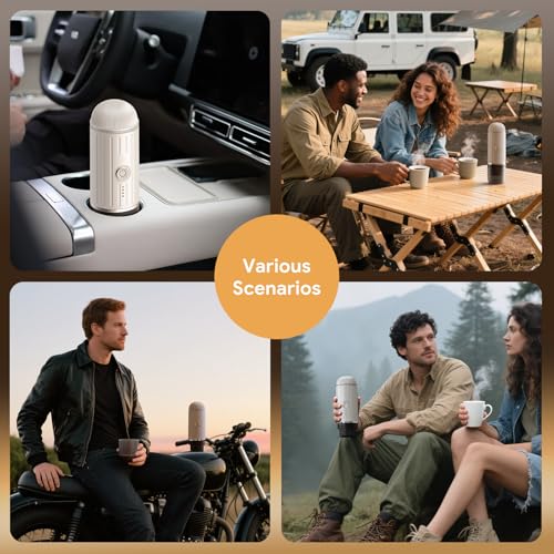 Portable Electric Espresso Coffee Maker for Ground Coffee & NS Capsule Espresso Machine Fast Self