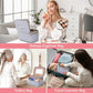 Large Makeup Bag with Mirror Double Layer Travel Make Up Organizer Case