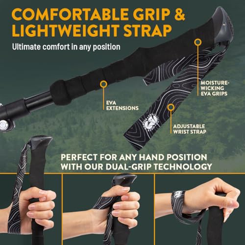 Premium Foldable Hiking Poles by USA Brand