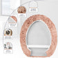 Microfiber Elongated Toilet Seat Cover 19.5"x 15" Machine Washable