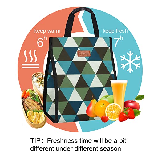 Lunch Bags for Women Insulated Reusable Lunch Tote with Internal Pocket