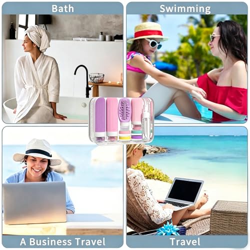16 Pack Travel Bottles with Body Brush