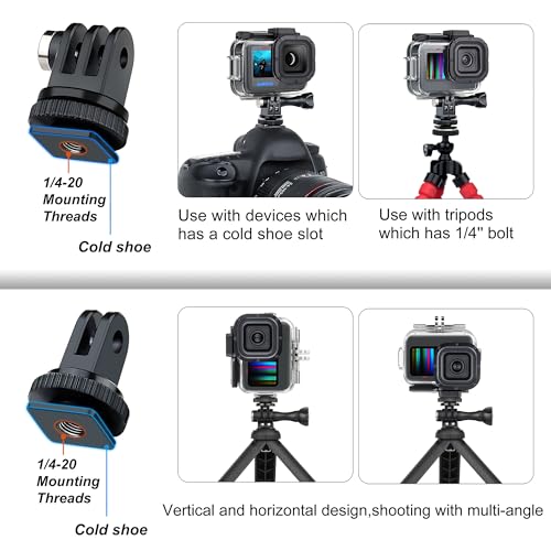 196FT 60M Waterproof Case for GoPro Hero 13 12 11 10 9 Black