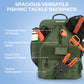 KarryAll Fishing Backpack with Rod Holder 4 Tackle Boxes (4 Count)