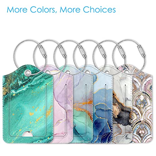 Luggage Tags Privacy Cover ID Label for Travel Bag Suitcase (2 Count)