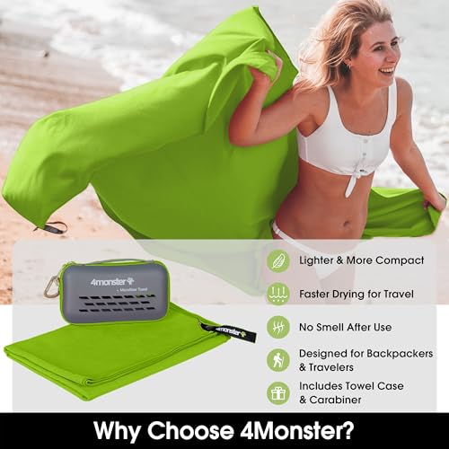 Quick Dry Travel Towel with Case & Carabiner