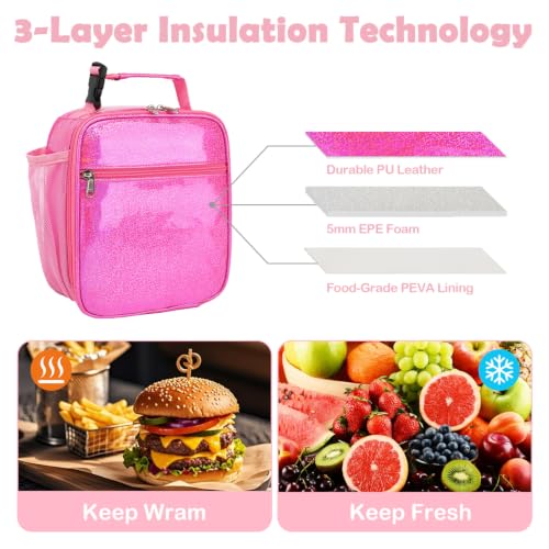 Kids Lunch box Insulated Soft Bag Mini Cooler Back to School Thermal Meal Tote Kit for Girls