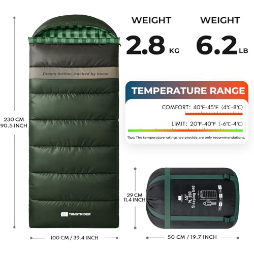 Cotton Flannel XXL Cold Weather Sleeping Bags for Adults Big and Tall
