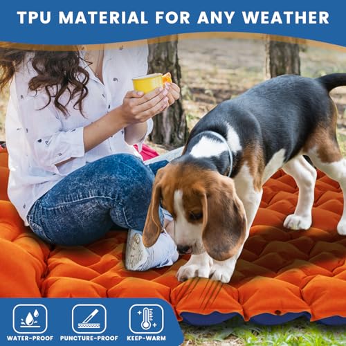 4 Inch Camping Sleeping Pad with Foot Pump