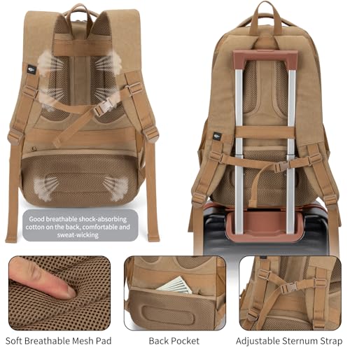 Vintage Canvas Laptop Backpack for Men and Women