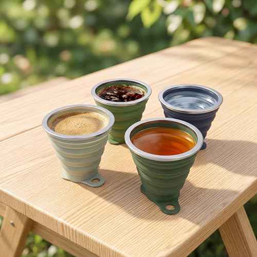 Silicone Collapsible Travel Cup with Lids