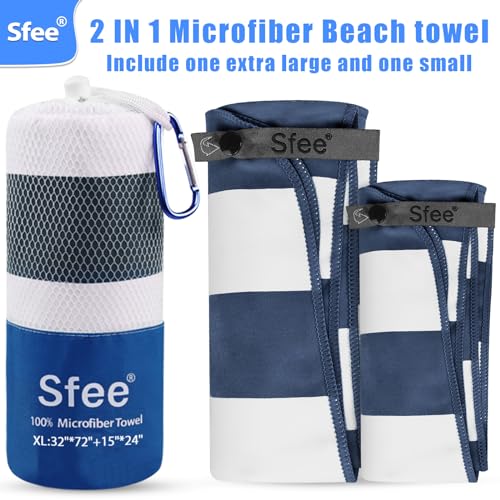 2 in 1 Microfiber Oversized Beach Towel