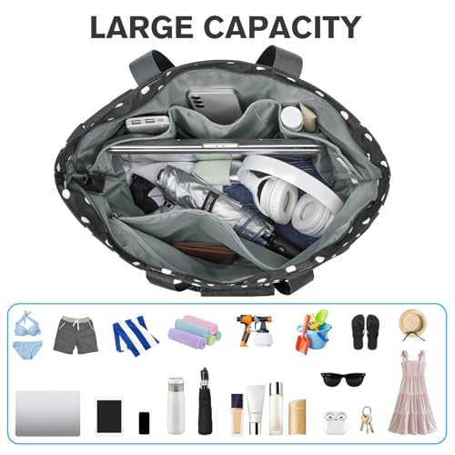 Beach Bag Waterproof Sandproof Large Capacity Foldable for Women