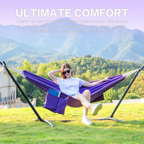Double Hammock with Stand for Outside