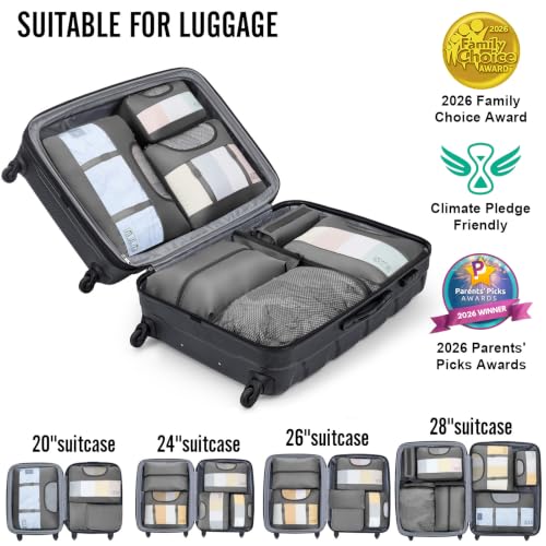 8 Set Packing Cubes for Travel Essentials (8 Count)