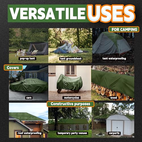 6x8 Feet Tarp Waterproof
