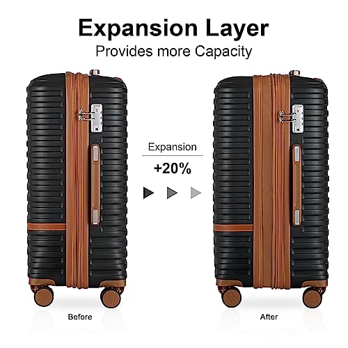 Carry On Luggage 20 Inch Expandable Suitcase with Spinner Wheel (3 Count)