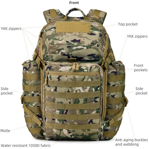 52L 1050D Heavy Duty Tactical Backpack