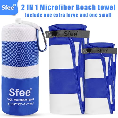 2 in 1 Microfiber Oversized Beach Towel