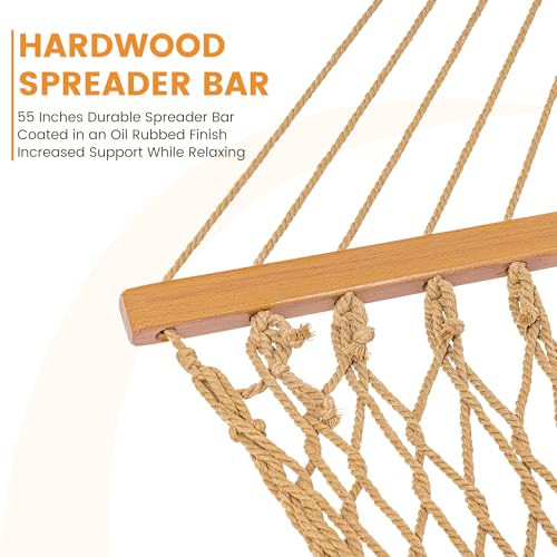 Lazy Daze Double Handwoven Rope Hammock for Outdoor Fits 12