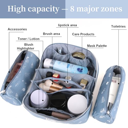 Travel Makeup Bag Cosmetic Bags for Women (3 Count)