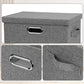 Medium 15" 21 Quart Collapsible Stackable Storage Bins with Lids